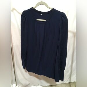 Elegant Navy Blue Women's Top